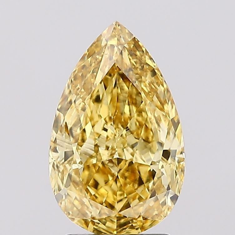 Loose Diamond - PEAR 2.58ct Fancy Vivid Yellow VS2: Loose Diamond - PEAR 2.58ct Fancy Vivid Yellow VS2 Source: This is a real non-mined Diamond that has been grown in a lab Shape: PEAR Carats: 2.58 Color: Fancy Vivid Yellow Certification: IGI Video: