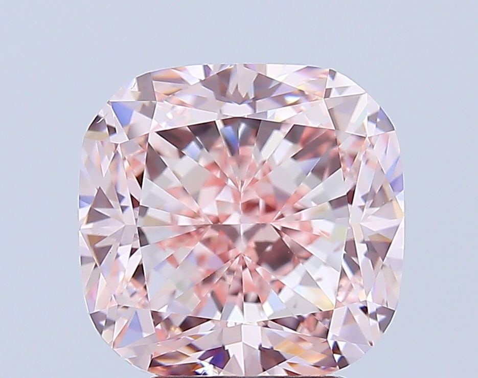 Loose Diamond - CUSHION BRILLIANT 4.36ct Fancy Intense Pink VS1: Loose Diamond - CUSHION BRILLIANT 4.36ct Fancy Intense Pink VS1 Source: This is a real non-mined Diamond that has been grown in a lab Shape: CUSHION BRILLIANT Carats: 4.36 Color: Fancy Intense Pink Ce