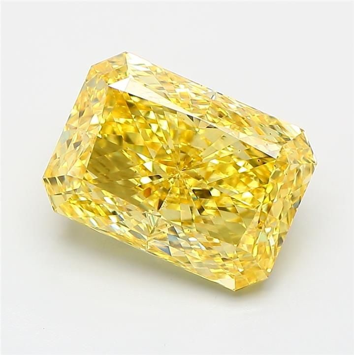 Loose Diamond - RADIANT 4.18ct Fancy Vivid Yellow VS2: Loose Diamond - RADIANT 4.18ct Fancy Vivid Yellow VS2 Source: This is a real non-mined Diamond that has been grown in a lab Shape: RADIANT Carats: 4.18 Color: Fancy Vivid Yellow Certification: IGI Vid