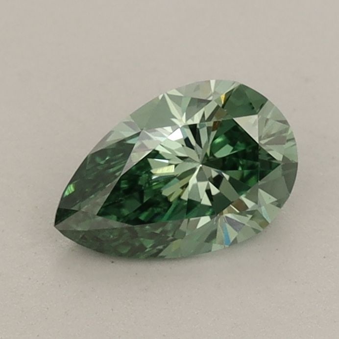 Loose Diamond - PEAR 0.64ct Fancy Vivid Green VS1: Loose Diamond - PEAR 0.64ct Fancy Vivid Green VS1 Source: This is a real non-mined Diamond that has been grown in a lab Shape: PEAR Carats: 0.64 Color: Fancy Vivid Green Certification: IGI Video: