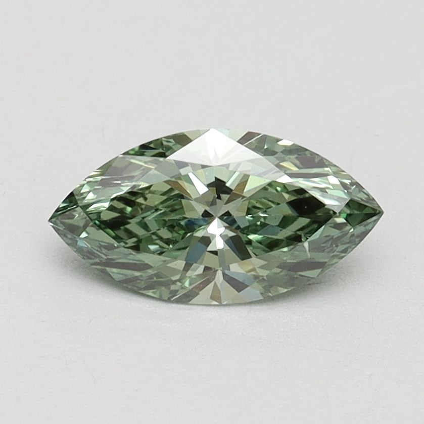 Loose Diamond - MARQUISE 0.7ct Fancy Vivid Green VS2: Loose Diamond - MARQUISE 0.7ct Fancy Vivid Green VS2 Source: This is a real non-mined Diamond that has been grown in a lab Shape: MARQUISE Carats: 0.7 Color: Fancy Vivid Green Certification: IGI Video