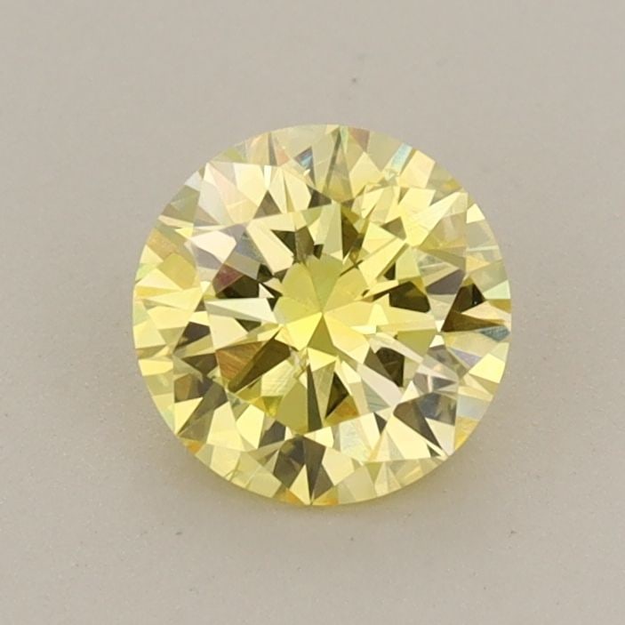 Loose Diamond - ROUND 0.74ct Fancy Intense Yellow VS2: Loose Diamond - ROUND 0.74ct Fancy Intense Yellow VS2 Source: This is a real non-mined Diamond that has been grown in a lab Shape: ROUND Carats: 0.74 Color: Fancy Intense Yellow Certification: IGI Vid