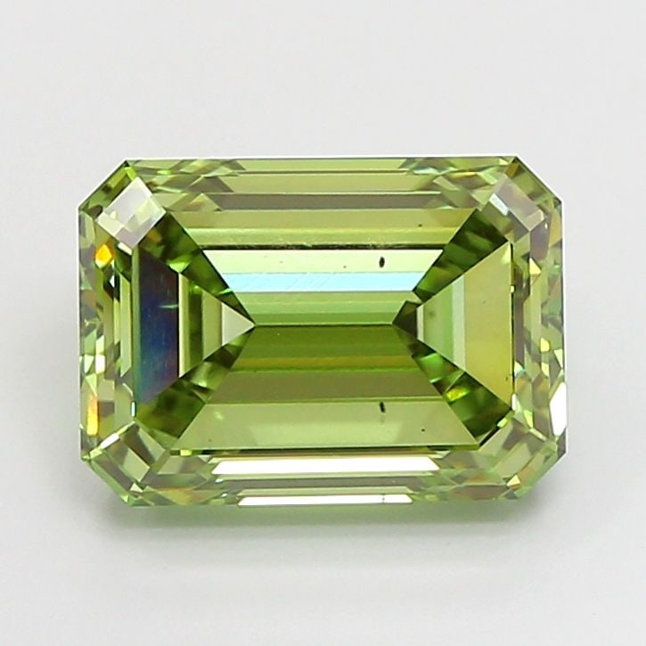 Loose Diamond - EMERALD 5.02ct Fancy Vivid Green VS2: Loose Diamond - EMERALD 5.02ct Fancy Vivid Green VS2 Source: This is a real non-mined Diamond that has been grown in a lab Shape: EMERALD Carats: 5.02 Color: Fancy Vivid Green Certification: IGI Video