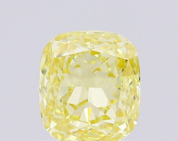 Loose Diamond - CUSHION MODIFIED 1.06ct Fancy Yellow VS2: Loose Diamond - CUSHION MODIFIED 1.06ct Fancy Yellow VS2 Source: This is a real non-mined Diamond that has been grown in a lab Shape: CUSHION MODIFIED Carats: 1.06 Color: Fancy Yellow Certification: I