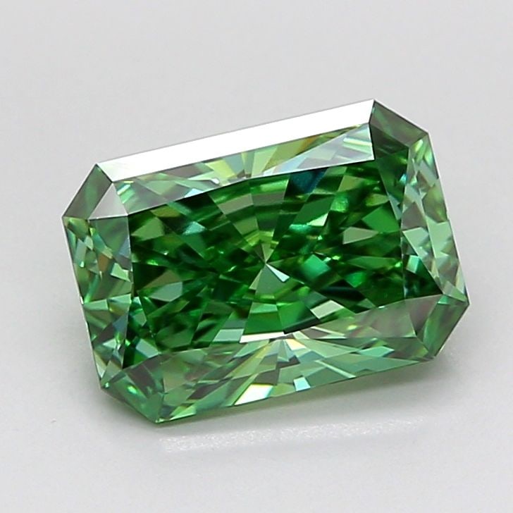Loose Diamond - RADIANT 2.09ct Fancy Vivid Green VVS1: Loose Diamond - RADIANT 2.09ct Fancy Vivid Green VVS1 Source: This is a real non-mined Diamond that has been grown in a lab Shape: RADIANT Carats: 2.09 Color: Fancy Vivid Green Certification: IGI The 
