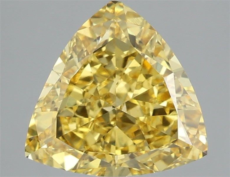 Loose Diamond - TRIANGULAR 3.08ct Fancy Vivid Yellow VS1: Loose Diamond - TRIANGULAR 3.08ct Fancy Vivid Yellow VS1 Source: This is a real non-mined Diamond that has been grown in a lab Shape: TRIANGULAR Carats: 3.08 Color: Fancy Vivid Yellow Certification: I