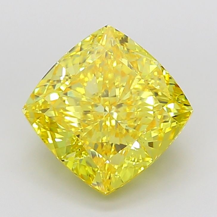 Loose Diamond - CUSHION MODIFIED 8.07ct Fancy Vivid Yellow VS1: Loose Diamond - CUSHION MODIFIED 8.07ct Fancy Vivid Yellow VS1 Source: This is a real non-mined Diamond that has been grown in a lab Shape: CUSHION MODIFIED Carats: 8.07 Color: Fancy Vivid Yellow Cert