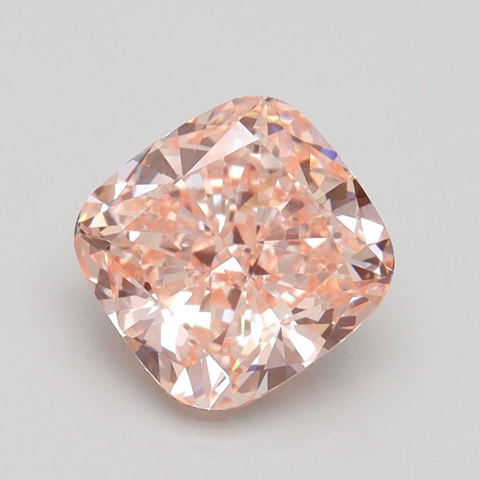 Loose Diamond - CUSHION BRILLIANT 2.28ct Fancy Intense Orangey Pink VS1: Loose Diamond - CUSHION BRILLIANT 2.28ct Fancy Intense Orangey Pink VS1 Source: This is a real non-mined Diamond that has been grown in a lab Shape: CUSHION BRILLIANT Carats: 2.28 Color: Fancy Intense
