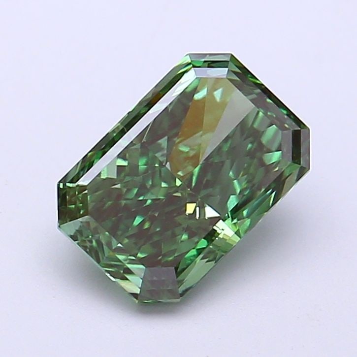 Loose Diamond - RADIANT 1.91ct Fancy Vivid Green VS1: Loose Diamond - RADIANT 1.91ct Fancy Vivid Green VS1 Source: This is a real non-mined Diamond that has been grown in a lab Shape: RADIANT Carats: 1.91 Color: Fancy Vivid Green Certification: IGI Video