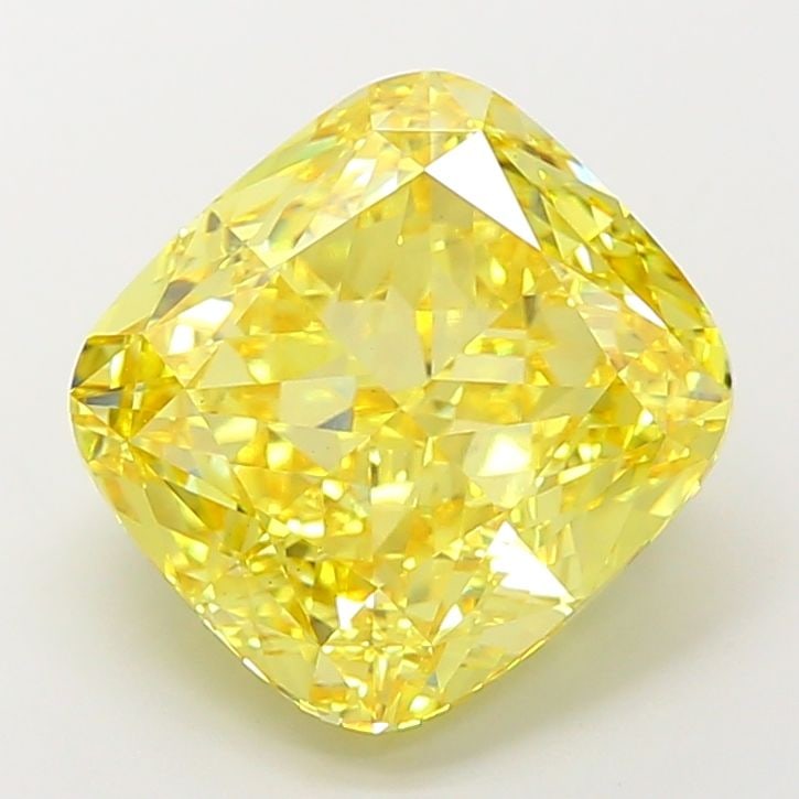 Loose Diamond - CUSHION MODIFIED 9.5ct Fancy Vivid Yellow VS1: Loose Diamond - CUSHION MODIFIED 9.5ct Fancy Vivid Yellow VS1 Source: This is a real non-mined Diamond that has been grown in a lab Shape: CUSHION MODIFIED Carats: 9.5 Color: Fancy Vivid Yellow Certif