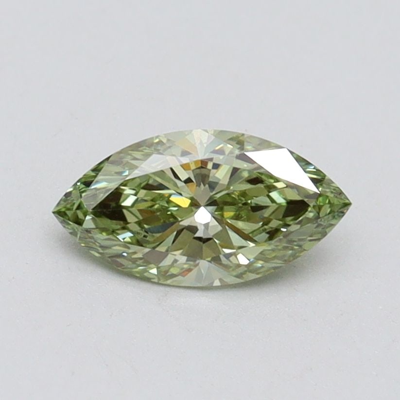 Loose Diamond - MARQUISE 0.58ct Fancy Intense Green VS1: Loose Diamond - MARQUISE 0.58ct Fancy Intense Green VS1 Source: This is a real non-mined Diamond that has been grown in a lab Shape: MARQUISE Carats: 0.58 Color: Fancy Intense Green Certification: IGI