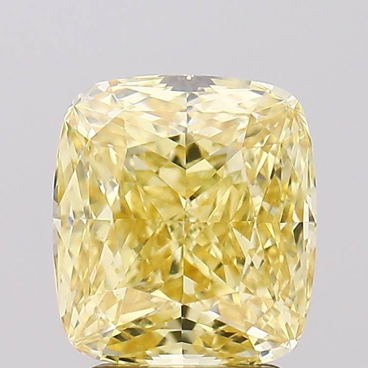 Loose Diamond - CUSHION MODIFIED 3.03ct Fancy Intense Yellow VS1: Loose Diamond - CUSHION MODIFIED 3.03ct Fancy Intense Yellow VS1 Source: This is a real non-mined Diamond that has been grown in a lab Shape: CUSHION MODIFIED Carats: 3.03 Color: Fancy Intense Yellow 