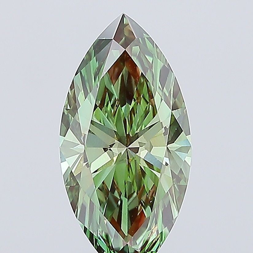Loose Diamond - MARQUISE 3.01ct Fancy Vivid Green VS1: Loose Diamond - MARQUISE 3.01ct Fancy Vivid Green VS1 Source: This is a real non-mined Diamond that has been grown in a lab Shape: MARQUISE Carats: 3.01 Color: Fancy Vivid Green Certification: IGI Vid