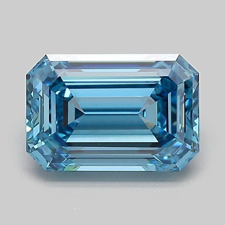 Loose Diamond - EMERALD 1.75ct Fancy Vivid Blue VVS1: Loose Diamond - EMERALD 1.75ct Fancy Vivid Blue VVS1 Source: This is a real non-mined Diamond that has been grown in a lab Shape: EMERALD Carats: 1.75 Color: Fancy Vivid Blue Certification: IGI Video: