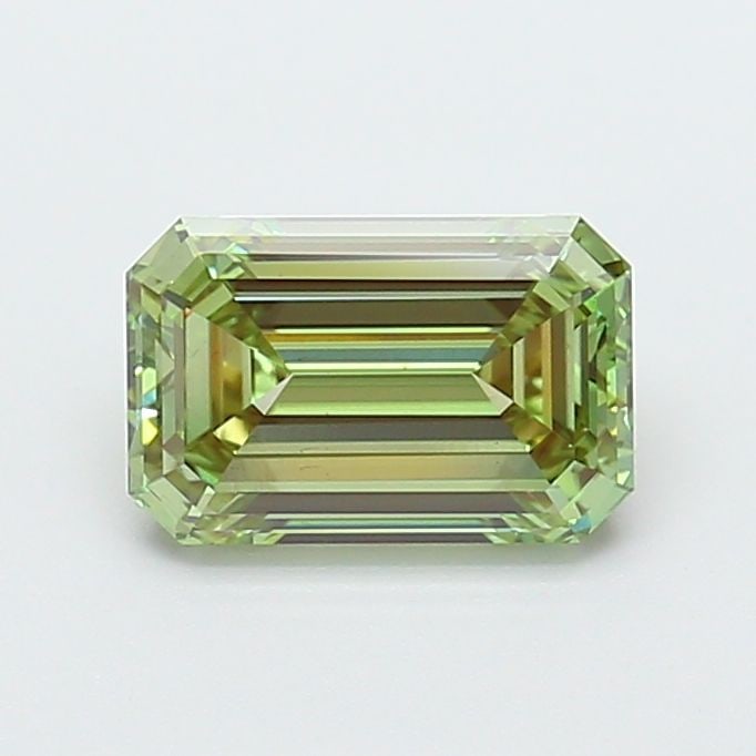 Loose Diamond - EMERALD 1.54ct Fancy Vivid Green VS1: Loose Diamond - EMERALD 1.54ct Fancy Vivid Green VS1 Source: This is a real non-mined Diamond that has been grown in a lab Shape: EMERALD Carats: 1.54 Color: Fancy Vivid Green Certification: IGI Video
