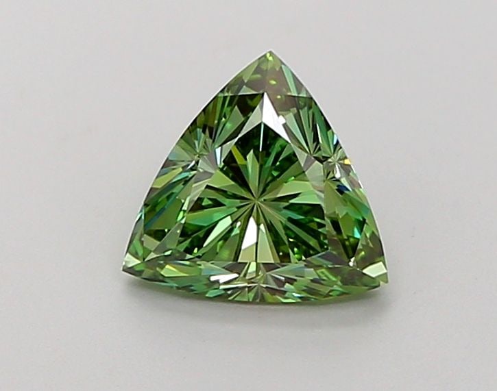 Loose Diamond - TRIANGULAR 1.15ct Fancy Vivid Green VVS2: Loose Diamond - TRIANGULAR 1.15ct Fancy Vivid Green VVS2 Source: This is a real non-mined Diamond that has been grown in a lab Shape: TRIANGULAR Carats: 1.15 Color: Fancy Vivid Green Certification: IG