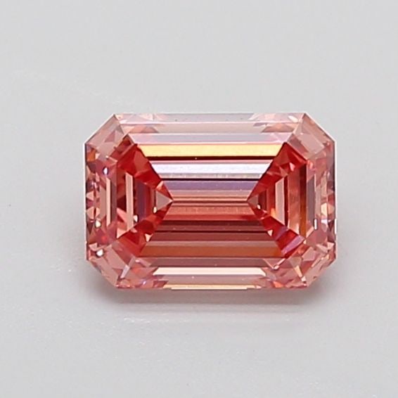Loose Diamond - EMERALD 1.3ct Fancy Vivid Brownish Pink VVS2: Loose Diamond - EMERALD 1.3ct Fancy Vivid Brownish Pink VVS2 Source: This is a real non-mined Diamond that has been grown in a lab Shape: EMERALD Carats: 1.3 Color: Fancy Vivid Brownish Pink Certifica