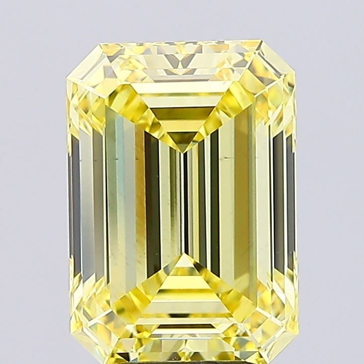 Loose Diamond - EMERALD 5.1ct Fancy Intense Yellow VS1: Loose Diamond - EMERALD 5.1ct Fancy Intense Yellow VS1 Source: This is a real non-mined Diamond that has been grown in a lab Shape: EMERALD Carats: 5.1 Color: Fancy Intense Yellow Certification: IGI V