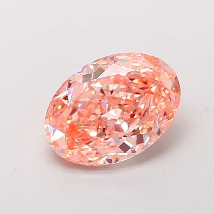 Loose Diamond - OVAL 2.77ct Fancy Vivid Orangey Pink VVS2: Loose Diamond - OVAL 2.77ct Fancy Vivid Orangey Pink VVS2 Source: This is a real non-mined Diamond that has been grown in a lab Shape: OVAL Carats: 2.77 Color: Fancy Vivid Orangey Pink Certification: 