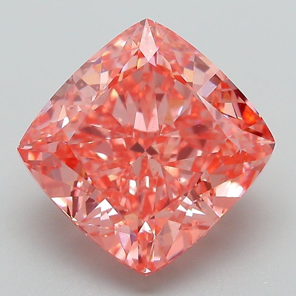 Loose Diamond - CUSHION MODIFIED 5.64ct Fancy Vivid Pink VS1: Loose Diamond - CUSHION MODIFIED 5.64ct Fancy Vivid Pink VS1 Source: This is a real non-mined Diamond that has been grown in a lab Shape: CUSHION MODIFIED Carats: 5.64 Color: Fancy Vivid Pink Certific