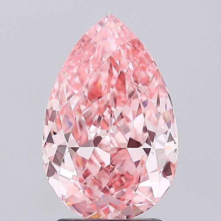 Loose Diamond - PEAR 2.5ct Fancy Vivid Pink VVS2: Loose Diamond - PEAR 2.5ct Fancy Vivid Pink VVS2 Source: This is a real non-mined Diamond that has been grown in a lab Shape: PEAR Carats: 2.5 Color: Fancy Vivid Pink Certification: IGI Video: