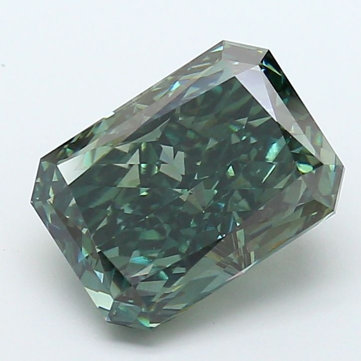 Loose Diamond - RADIANT 7.55ct Fancy Vivid Green VS1: Loose Diamond - RADIANT 7.55ct Fancy Vivid Green VS1 Source: This is a real non-mined Diamond that has been grown in a lab Shape: RADIANT Carats: 7.55 Color: Fancy Vivid Green Certification: IGI Video
