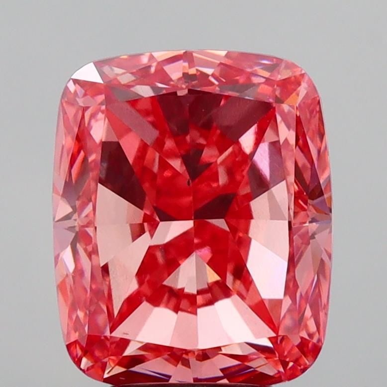 Loose Diamond - CUSHION MODIFIED 5.14ct Fancy Vivid Pink VS2: Loose Diamond - CUSHION MODIFIED 5.14ct Fancy Vivid Pink VS2 Source: This is a real non-mined Diamond that has been grown in a lab Shape: CUSHION MODIFIED Carats: 5.14 Color: Fancy Vivid Pink Certific