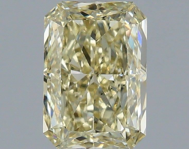 Loose Diamond - RADIANT 1.52ct Fancy Light Yellow VS2: Loose Diamond - RADIANT 1.52ct Fancy Light Yellow VS2 Source: This is a real non-mined Diamond that has been grown in a lab Shape: RADIANT Carats: 1.52 Color: Fancy Light Yellow Certification: IGI Vid