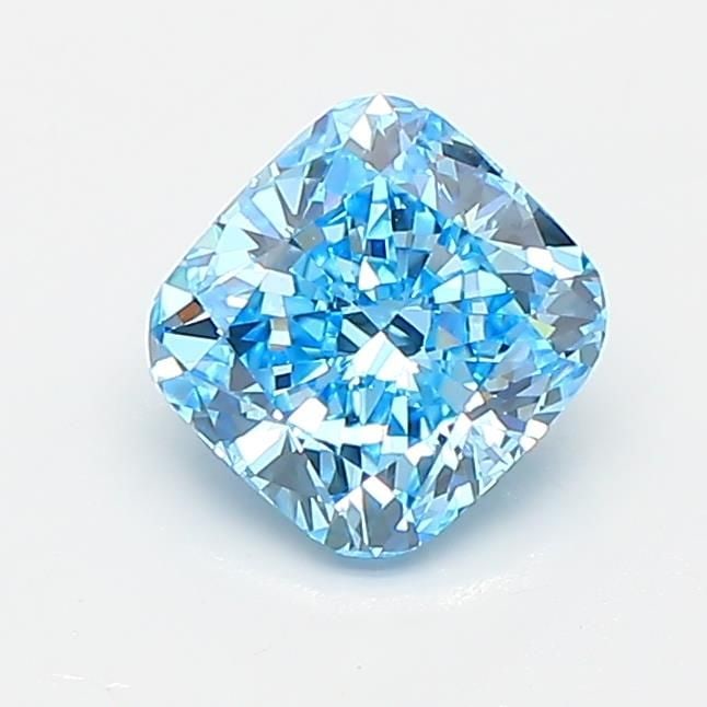 Loose Diamond - CUSHION MODIFIED 0.87ct Fancy Vivid Blue VVS2: Loose Diamond - CUSHION MODIFIED 0.87ct Fancy Vivid Blue VVS2 Source: This is a real non-mined Diamond that has been grown in a lab Shape: CUSHION MODIFIED Carats: 0.87 Color: Fancy Vivid Blue Certifi