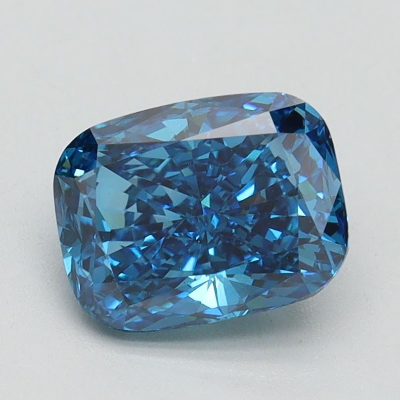 Loose Diamond - CUSHION BRILLIANT 1.55ct Fancy Vivid Blue VS1: Loose Diamond - CUSHION BRILLIANT 1.55ct Fancy Vivid Blue VS1 Source: This is a real non-mined Diamond that has been grown in a lab Shape: CUSHION BRILLIANT Carats: 1.55 Color: Fancy Vivid Blue Certif