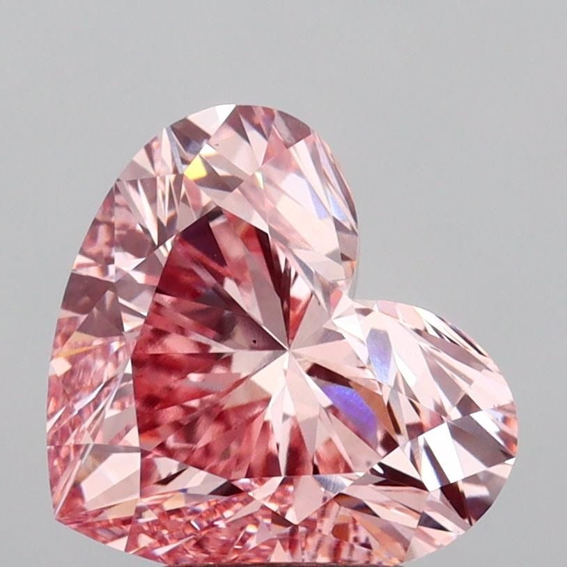 Loose Diamond - HEART 3.01ct Fancy Intense Pink VS1: Loose Diamond - HEART 3.01ct Fancy Intense Pink VS1 Source: This is a real non-mined Diamond that has been grown in a lab Shape: HEART Carats: 3.01 Color: Fancy Intense Pink Certification: IGI Video: