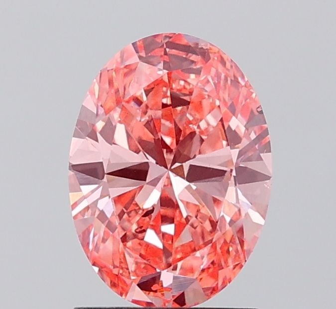 Loose Diamond - OVAL 1.53ct Fancy Vivid Pink VS2: Loose Diamond - OVAL 1.53ct Fancy Vivid Pink VS2 Source: This is a real non-mined Diamond that has been grown in a lab Shape: OVAL Carats: 1.53 Color: Fancy Vivid Pink Certification: IGI Video: