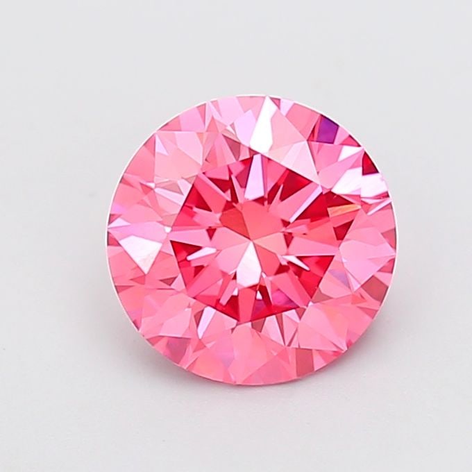 Loose Diamond - ROUND 2.51ct Fancy Vivid Pink VS1: Loose Diamond - ROUND 2.51ct Fancy Vivid Pink VS1 Source: This is a real non-mined Diamond that has been grown in a lab Shape: ROUND Carats: 2.51 Color: Fancy Vivid Pink Certification: IGI Video: