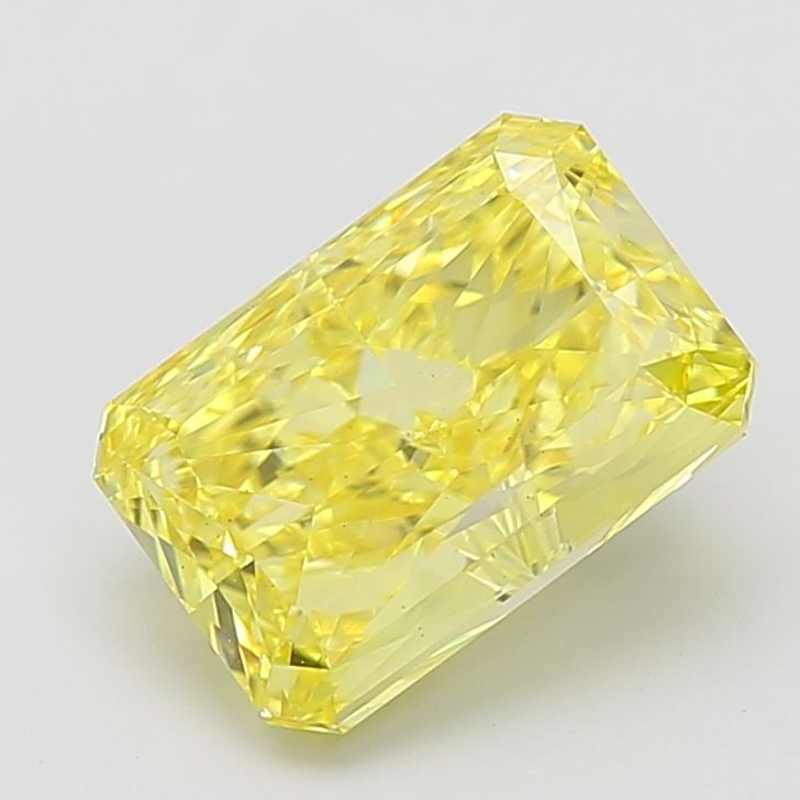 Loose Diamond - RADIANT 5.17ct Fancy Vivid Yellow VS1: Loose Diamond - RADIANT 5.17ct Fancy Vivid Yellow VS1 Source: This is a real non-mined Diamond that has been grown in a lab Shape: RADIANT Carats: 5.17 Color: Fancy Vivid Yellow Certification: IGI Vid