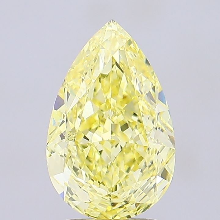 Loose Diamond - PEAR 2.37ct Fancy Intense Yellow VS1: Loose Diamond - PEAR 2.37ct Fancy Intense Yellow VS1 Source: This is a real non-mined Diamond that has been grown in a lab Shape: PEAR Carats: 2.37 Color: Fancy Intense Yellow Certification: IGI Video