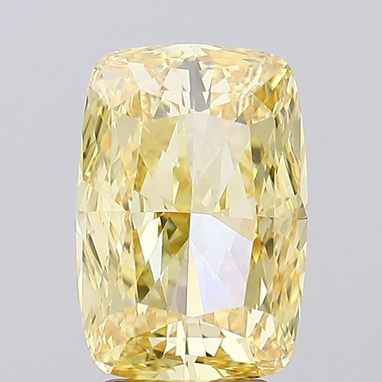 Loose Diamond - CUSHION MODIFIED 4.06ct Fancy Intense Yellow VVS2: Loose Diamond - CUSHION MODIFIED 4.06ct Fancy Intense Yellow VVS2 Source: This is a real non-mined Diamond that has been grown in a lab Shape: CUSHION MODIFIED Carats: 4.06 Color: Fancy Intense Yellow