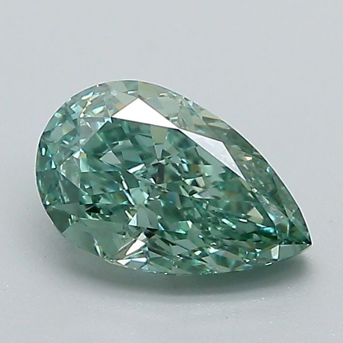 Loose Diamond - PEAR 1.14ct Fancy Vivid Green VVS2: Loose Diamond - PEAR 1.14ct Fancy Vivid Green VVS2 Source: This is a real non-mined Diamond that has been grown in a lab Shape: PEAR Carats: 1.14 Color: Fancy Vivid Green Certification: IGI Video:
