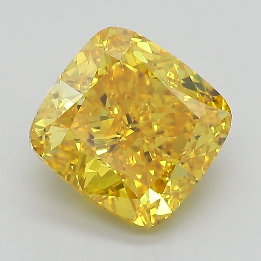 Loose Diamond - CUSHION BRILLIANT 3.12ct Fancy Vivid Yellow VS1: Loose Diamond - CUSHION BRILLIANT 3.12ct Fancy Vivid Yellow VS1 Source: This is a real non-mined Diamond that has been grown in a lab Shape: CUSHION BRILLIANT Carats: 3.12 Color: Fancy Vivid Yellow Ce