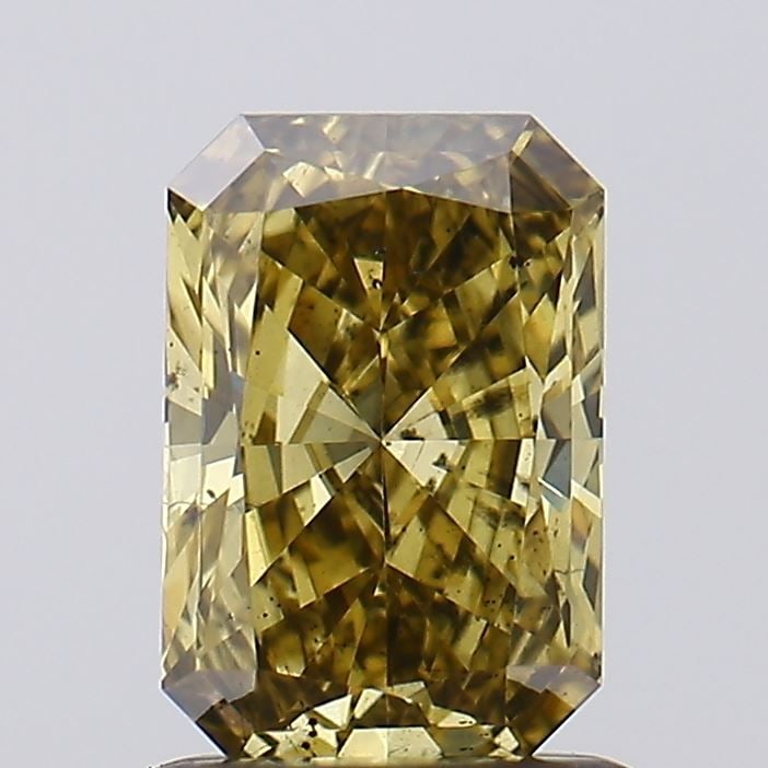 Loose Diamond - RADIANT 1.09ct Fancy Gray Yellow SI1: Loose Diamond - RADIANT 1.09ct Fancy Gray Yellow SI1 Source: This is a real non-mined Diamond that has been grown in a lab Shape: RADIANT Carats: 1.09 Color: Fancy Gray Yellow Certification: IGI Video