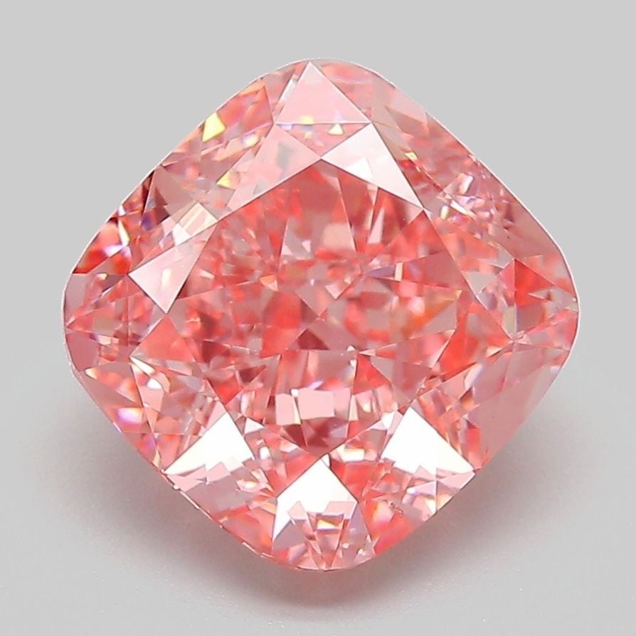 Loose Diamond - CUSHION MODIFIED 4.01ct Fancy Vivid Pink VVS2: Loose Diamond - CUSHION MODIFIED 4.01ct Fancy Vivid Pink VVS2 Source: This is a real non-mined Diamond that has been grown in a lab Shape: CUSHION MODIFIED Carats: 4.01 Color: Fancy Vivid Pink Certifi