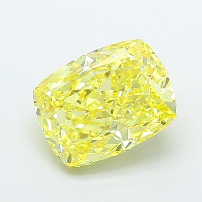 Loose Diamond - CUSHION MODIFIED 4.1ct Fancy Intense Yellow VS1: Loose Diamond - CUSHION MODIFIED 4.1ct Fancy Intense Yellow VS1 Source: This is a real non-mined Diamond that has been grown in a lab Shape: CUSHION MODIFIED Carats: 4.1 Color: Fancy Intense Yellow Ce