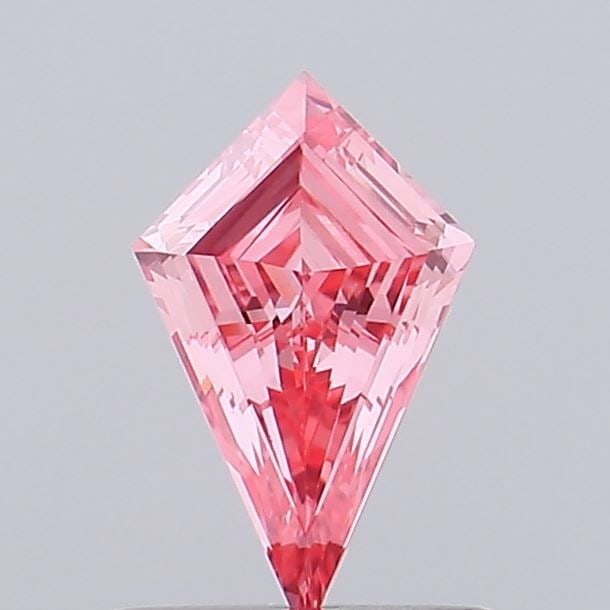 Loose Diamond - KITE 0.65ct Fancy Vivid Pink VVS2: Loose Diamond - KITE 0.65ct Fancy Vivid Pink VVS2 Source: This is a real non-mined Diamond that has been grown in a lab Shape: KITE Carats: 0.65 Color: Fancy Vivid Pink Certification: IGI Video: