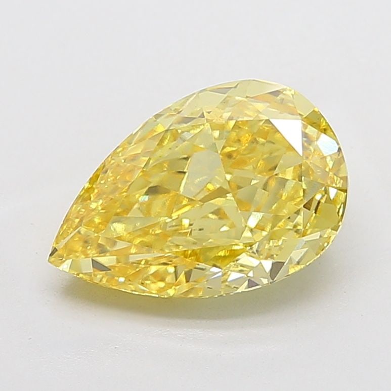 Loose Diamond - PEAR 4.82ct Fancy Vivid Yellow VS1: Loose Diamond - PEAR 4.82ct Fancy Vivid Yellow VS1 Source: This is a real non-mined Diamond that has been grown in a lab Shape: PEAR Carats: 4.82 Color: Fancy Vivid Yellow Certification: IGI Video: