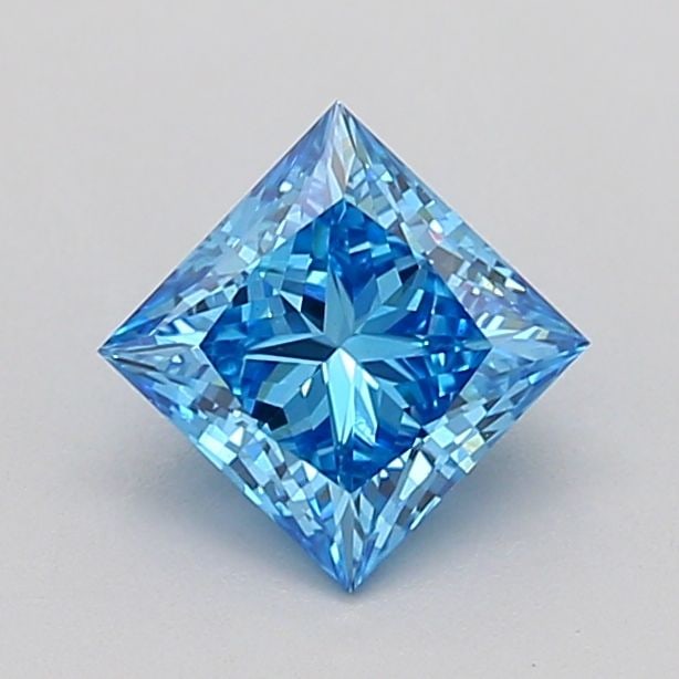 Loose Diamond - PRINCESS 0.9ct Fancy Vivid Blue VS1: Loose Diamond - PRINCESS 0.9ct Fancy Vivid Blue VS1 Source: This is a real non-mined Diamond that has been grown in a lab Shape: PRINCESS Carats: 0.9 Color: Fancy Vivid Blue Certification: IGI Video: