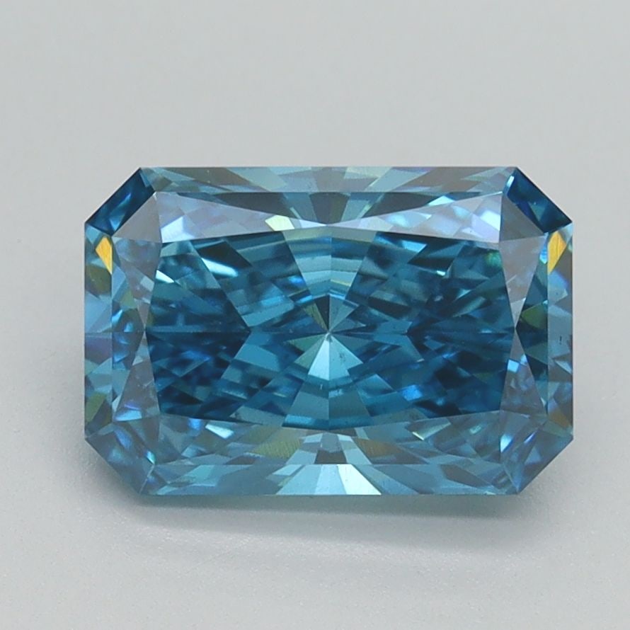 Loose Diamond - RADIANT 2.02ct Fancy Vivid Blue VS2: Loose Diamond - RADIANT 2.02ct Fancy Vivid Blue VS2 Source: This is a real non-mined Diamond that has been grown in a lab Shape: RADIANT Carats: 2.02 Color: Fancy Vivid Blue Certification: IGI Video: