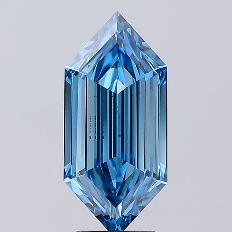 Loose Diamond - HEXAGONAL 3.19ct Fancy Vivid Blue VVS2: Loose Diamond - HEXAGONAL 3.19ct Fancy Vivid Blue VVS2 Source: This is a real non-mined Diamond that has been grown in a lab Shape: HEXAGONAL Carats: 3.19 Color: Fancy Vivid Blue Certification: IGI