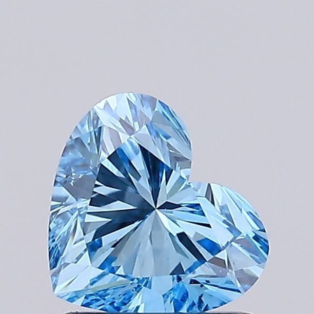 Loose Diamond - HEART 1.01ct Fancy Vivid Blue VS2: Loose Diamond - HEART 1.01ct Fancy Vivid Blue VS2 Source: This is a real non-mined Diamond that has been grown in a lab Shape: HEART Carats: 1.01 Color: Fancy Vivid Blue Certification: IGI Video: