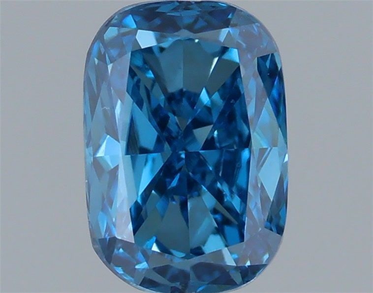 Loose Diamond - CUSHION MODIFIED 1.03ct Fancy Vivid Blue VS1: Loose Diamond - CUSHION MODIFIED 1.03ct Fancy Vivid Blue VS1 Source: This is a real non-mined Diamond that has been grown in a lab Shape: CUSHION MODIFIED Carats: 1.03 Color: Fancy Vivid Blue