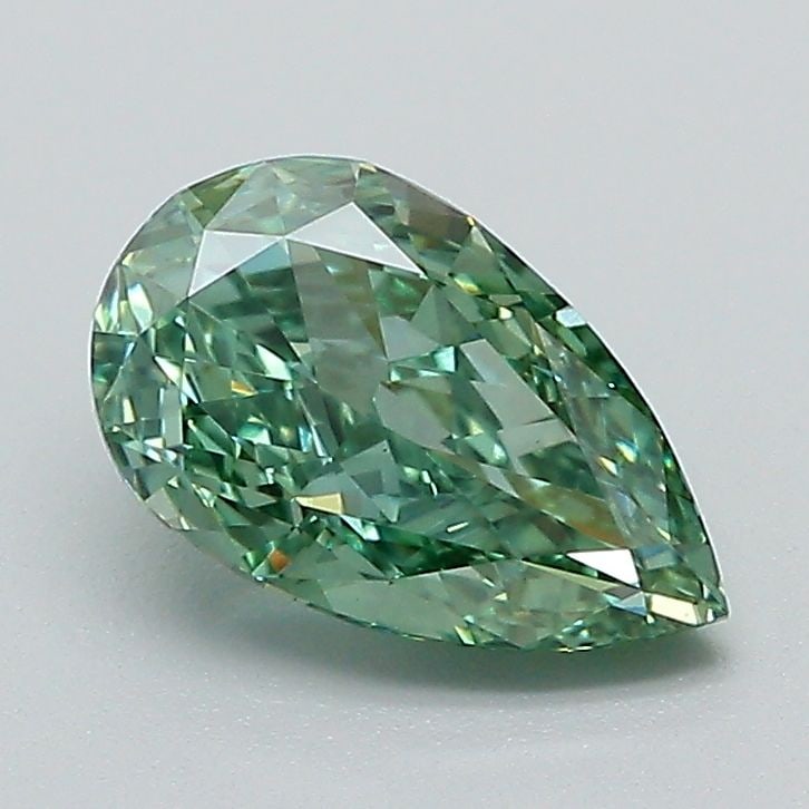 Loose Diamond - PEAR 1.28ct Fancy Vivid Green VS1: Loose Diamond - PEAR 1.28ct Fancy Vivid Green VS1 Source: This is a real non-mined Diamond that has been grown in a lab Shape: PEAR Carats: 1.28 Color: Fancy Vivid Green Certification: IGI Video: