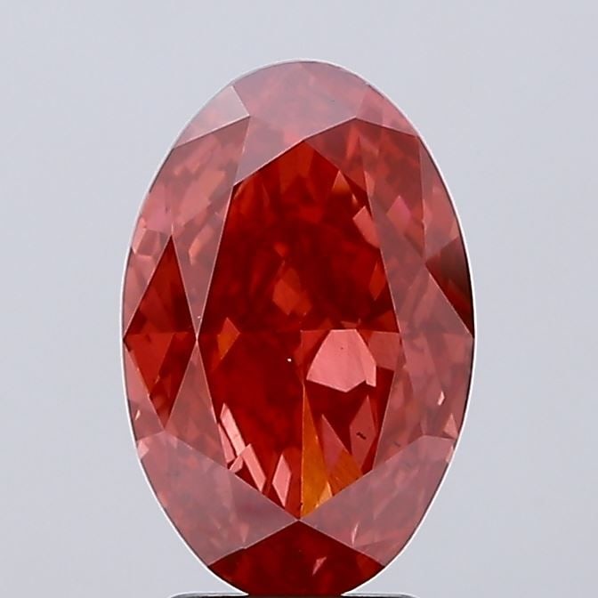 Loose Diamond - OVAL 4.0ct Fancy Vivid Red VS1: Loose Diamond - OVAL 4.0ct Fancy Vivid Red VS1 Source: This is a real non-mined Diamond that has been grown in a lab Shape: OVAL Carats: 4.0 Color: Fancy Vivid Red Certification: NONE Video: